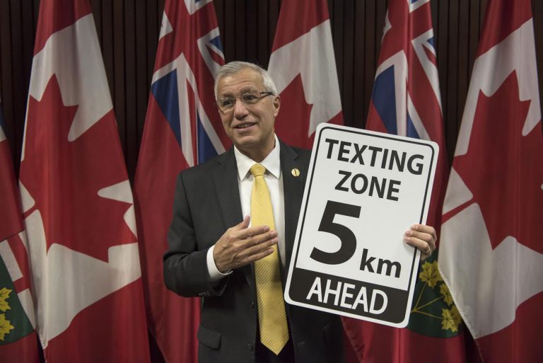 MPP Vic Fedeli Wants Safer Texting Zones by End of Year