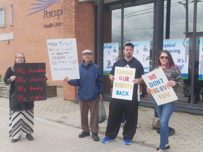 Anti-mask rally hits Porcupine Health Unit offices in Timmins