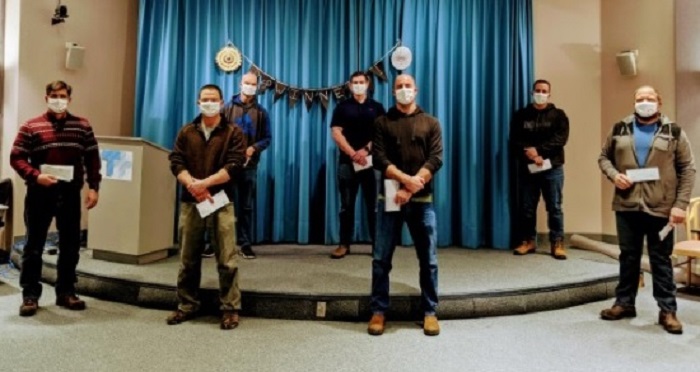 Seven firefighters split 50-50 jackpot