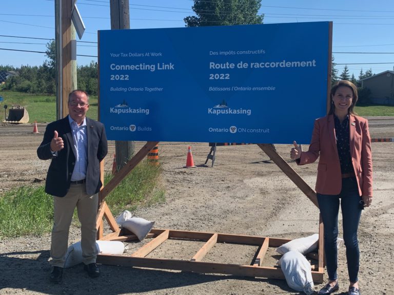 Ontario Transportation Minister Caroline Mulroney visited Kapuskasing on Tuesday