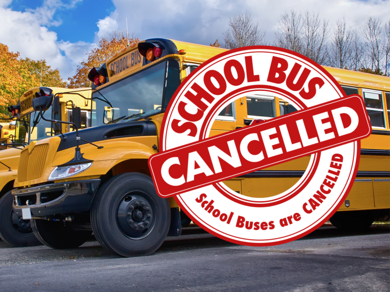 School Buses in our region cancelled today but schools remain open