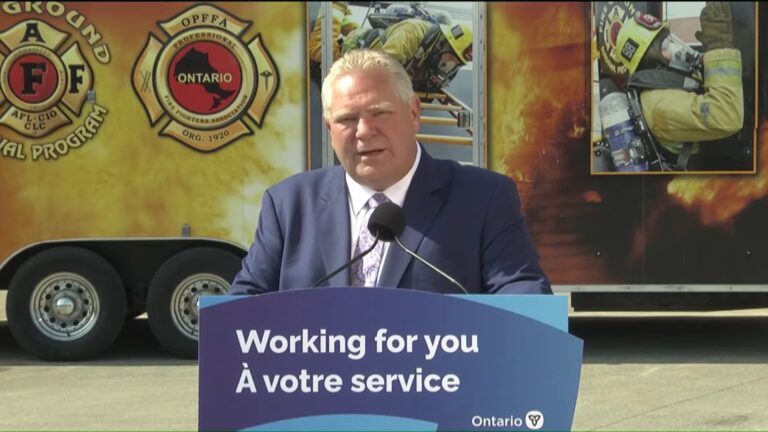 Ontario announces supports for firefighters