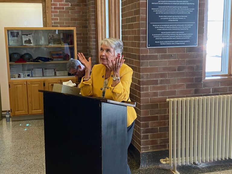 Plaque unveiled at Welcome Centre to honour the late Nicole Guertin