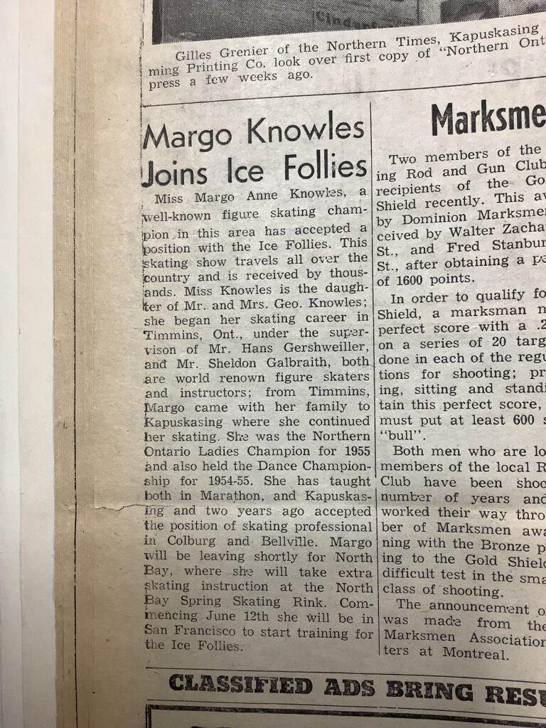 Margo Knowles joins Ice Follies focus of Kap History