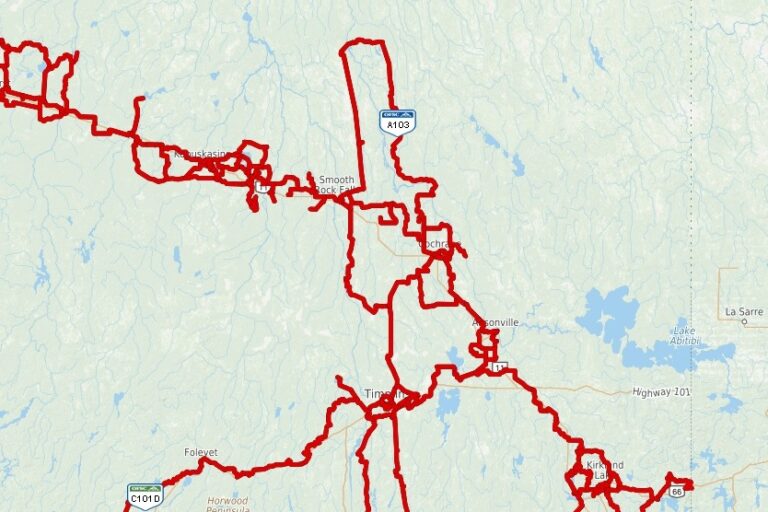 Snowmobile trails near Cochrane close again