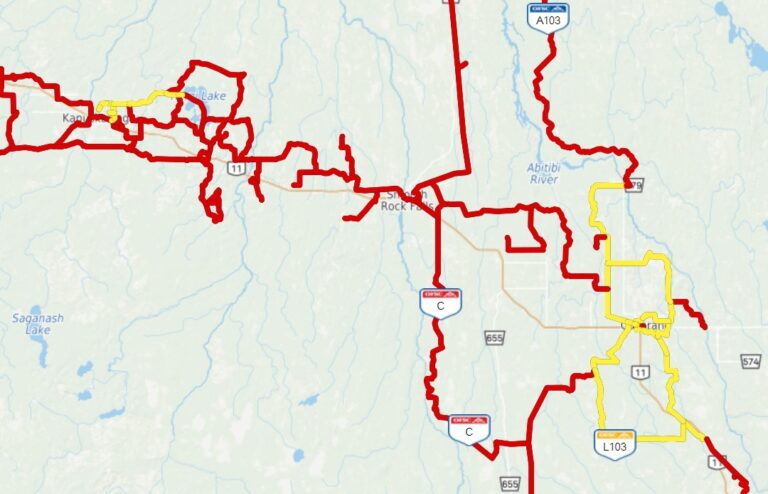 Not much, but some snowmobile trails available in time for weekend