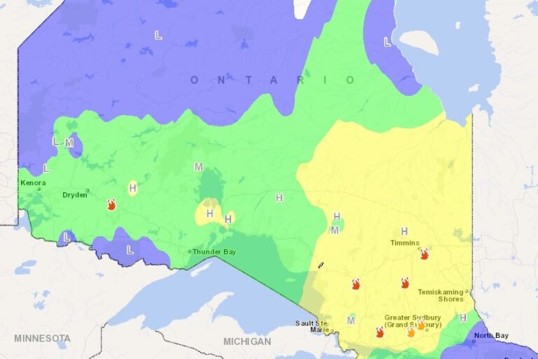 Forest fire danger rating is high