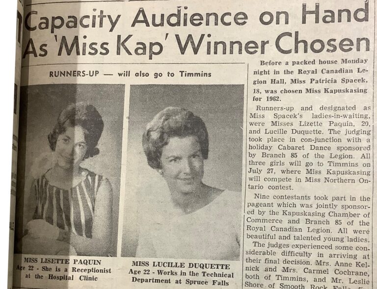 Kapuskasing history: Local royalty in 1962