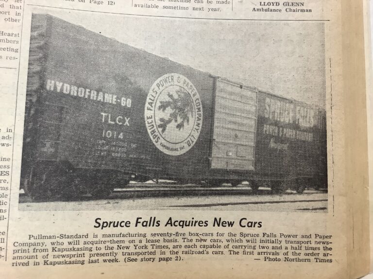 Kapuskasing history – Spruce Falls acquires new specialty designed box cars