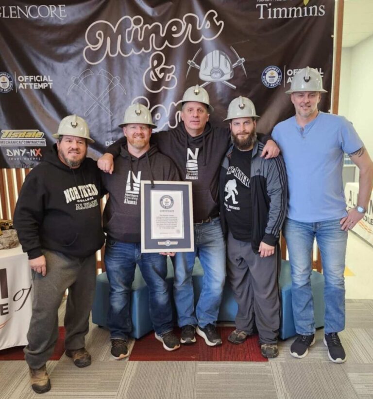 New Guinness record set 9,000 feet underground in Timmins