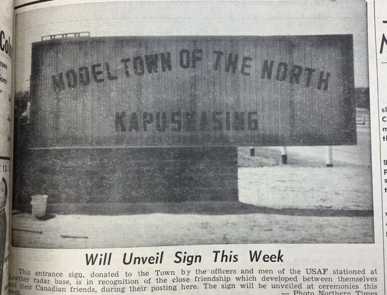 Kap History – photos of a plane and a new sign for the town