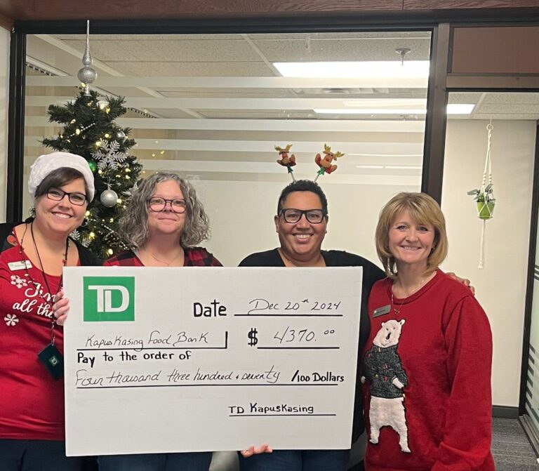 TD Bank Christmas raffles raises over $4,300 for Kap Food Bank
