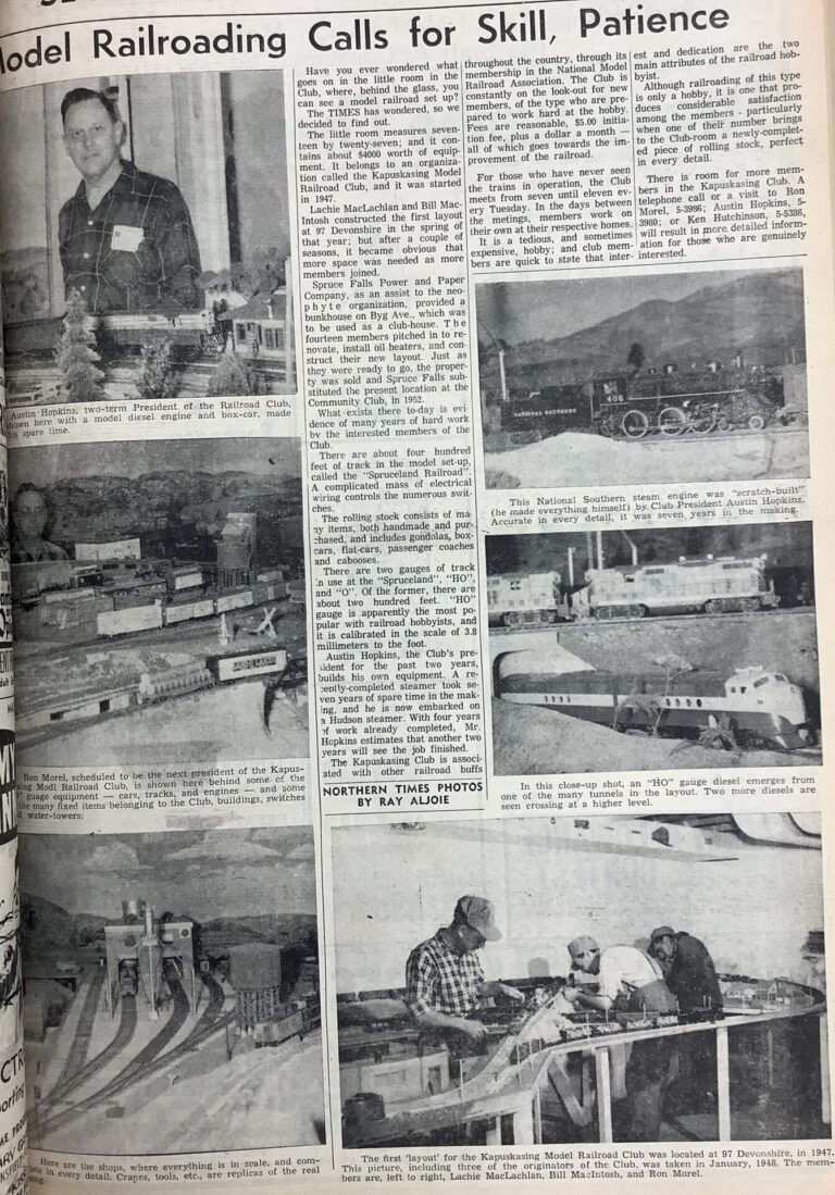 Kap History – the origins of the Model Railroad Club