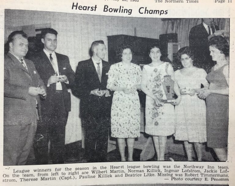 Kap History – Hearst Bowling League awards night from 1963