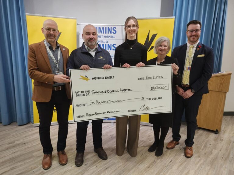 Mining company Agnico Eagle supports TADH physician recruitment efforts