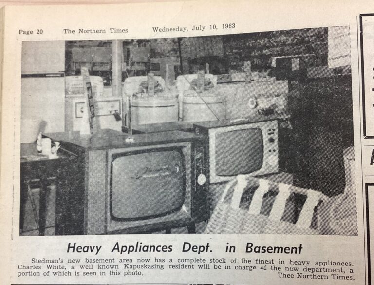 Kap History – 1963 Stedman store reopens after renovations
